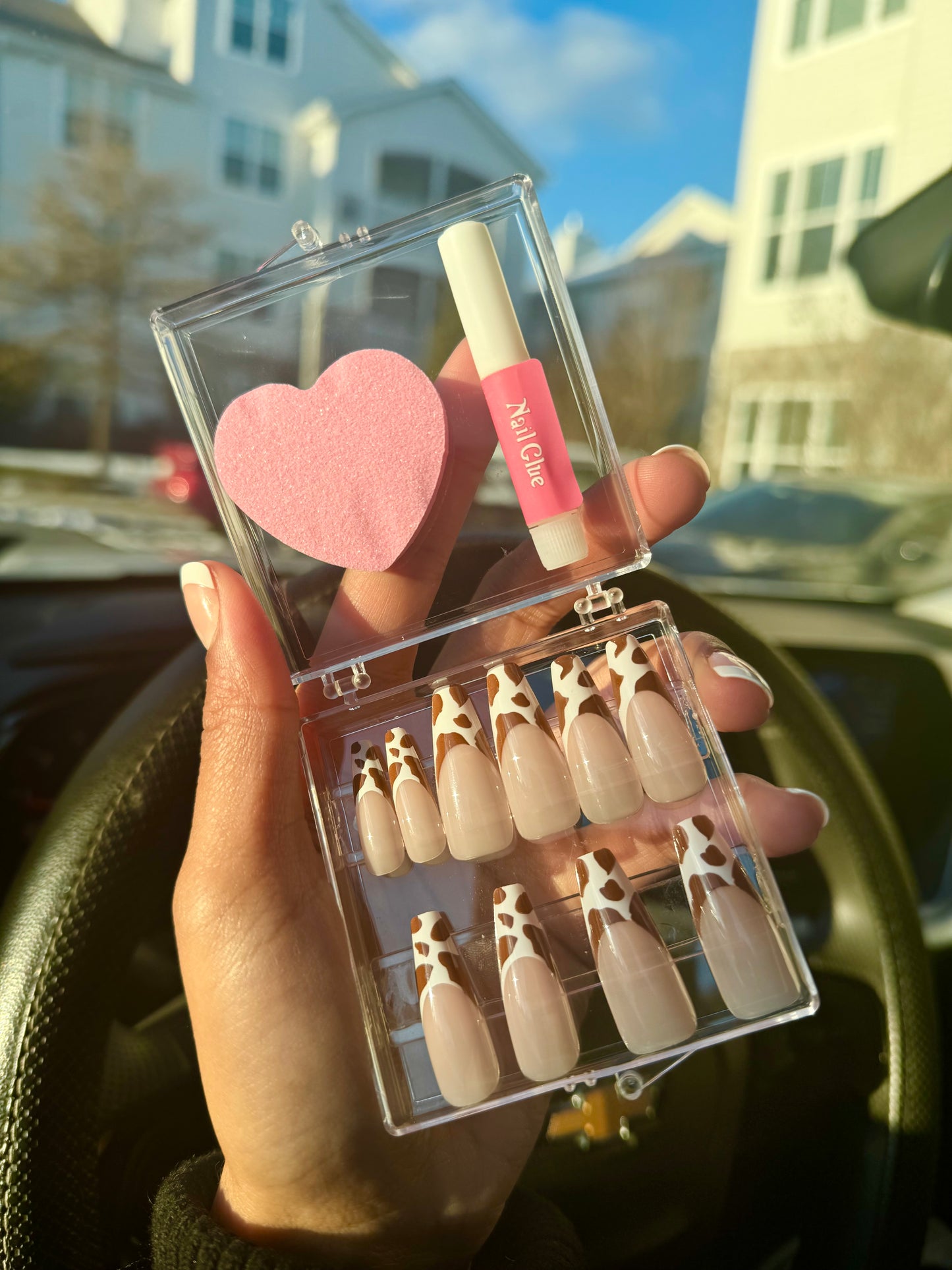 Cow Print French Tip