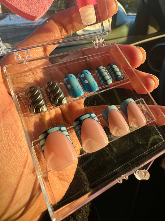 Blue French Tips
